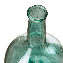 Munblåst vas av återbrukat glas, Mintgrön