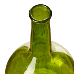 Munblåst vas av återbrukat glas, Grön