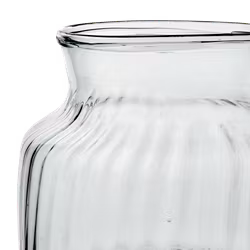 Munblåst vas av återbrukat glas, Ø21cm, Klar