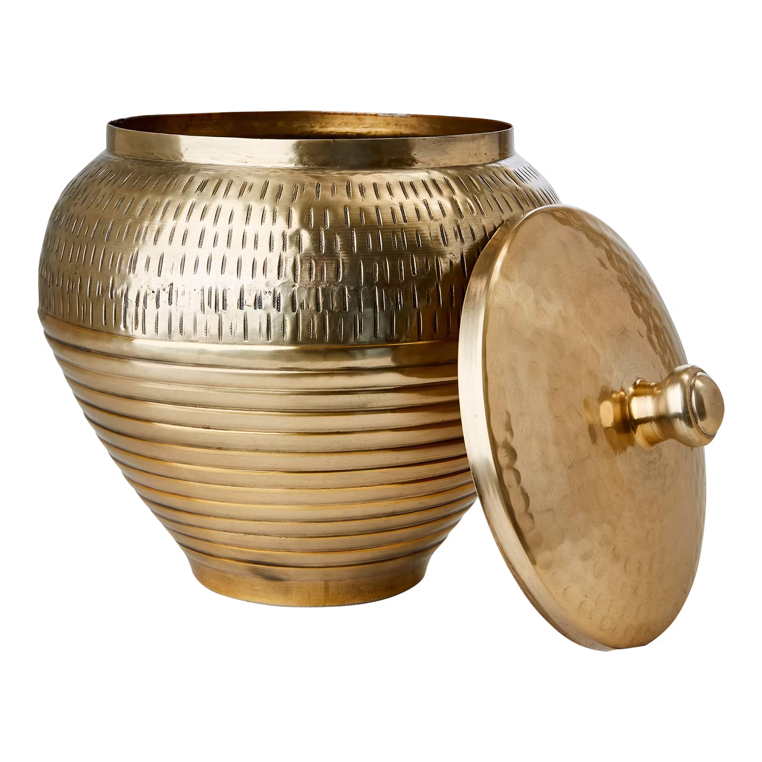 Vacker Urna med lock, Ø30cmxH32 cm, Mässing