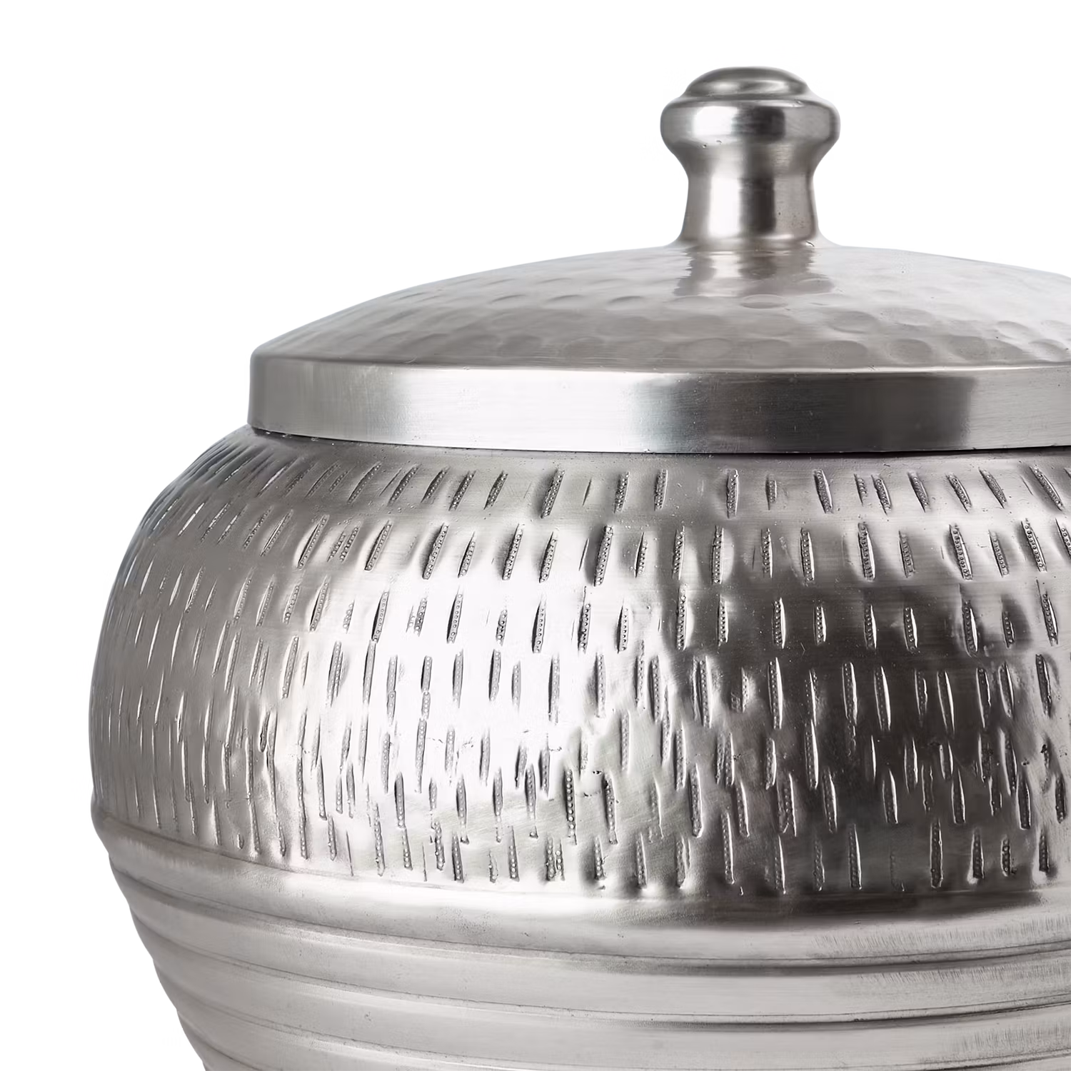 Vacker Urna med lock, Ø30cmxH32 cm, Silver