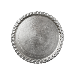 Vackert dekorationsfat, Ø50cm, Silver
