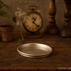 Handgjort fat i mässing, Ø9, Silverfärgad