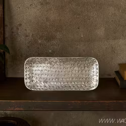 Vackert dekorationsfat, 30x13cm, Silver