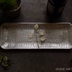 Vackert dekorationsfat, 50x18cm, Silver