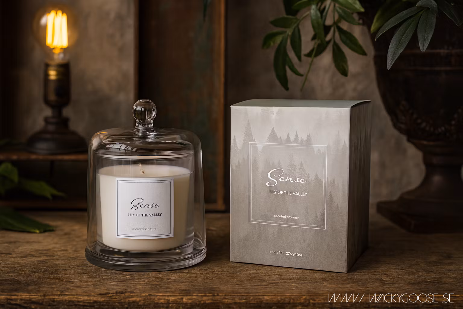 Doftljus med glaskupa, Lily of the Valley