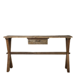 Handgjort Sidobord/Avlastningsbänk av återbrukat material, 152cm