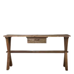Handgjort Sidobord/Avlastningsbänk av återbrukat material, 152cm