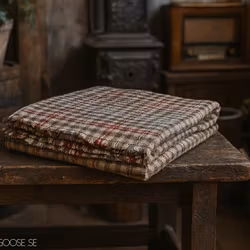 Filt med rumönster, 180x130cm, Flerfärgad/beige