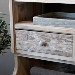 Stor hylla i antik design - Robust och unik förvaring, 222cm