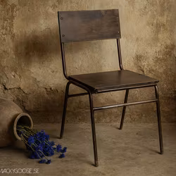 Matstol, Trä och järn, 4-pack