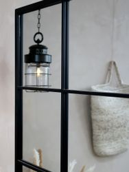 Industriell Helkroppsspegel i järn och glas - 180x90cm