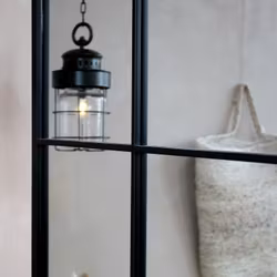 Industriell Helkroppsspegel i järn och glas - 180x90cm