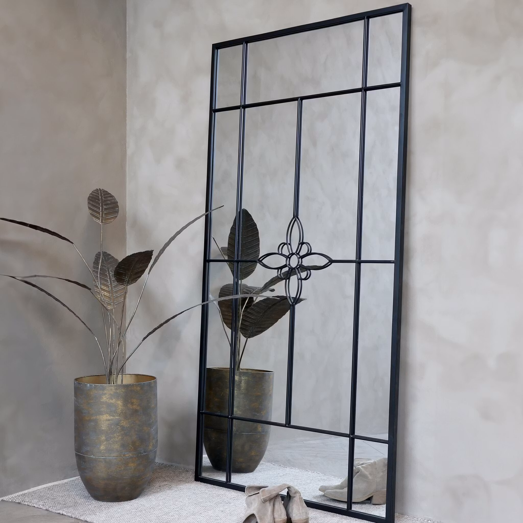 Spegel i järn och glas - 180x90cm