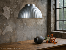 Taklampa i zink, 46cm diameter