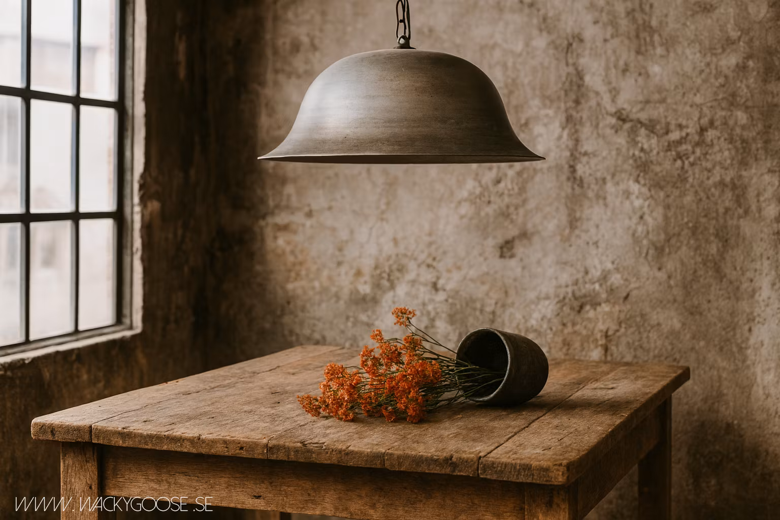 Taklampa med borstad metallfinish, 65cm diameter