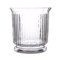 Vas i glas, Ø18cm, Klarglas