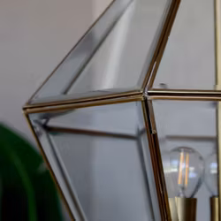 Vacker takkrona i glas och järn, 51cm