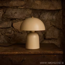 FUNGI Bordslampa, 30cm, Beige