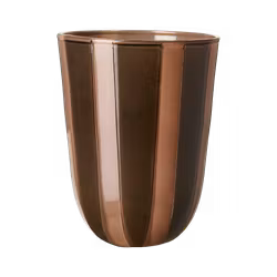Värmeljushållare i glas, 11cm, Olivgrön/Beige