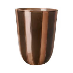 Värmeljushållare i glas, 11cm, Olivgrön/Beige