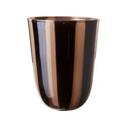 Värmeljushållare i glas, 11cm, Svart/Beige