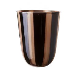 Värmeljushållare i glas, 11cm, Svart/Beige