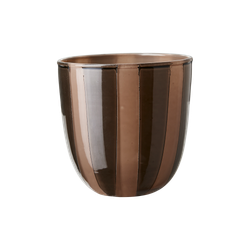 Värmeljushållare i glas, 8,5cm, Olivegrön/Beige
