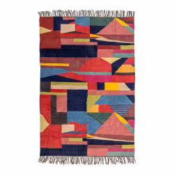 Handvävd matta i klara färger, 200x140cm