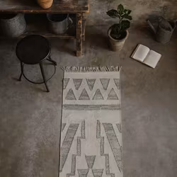 Matta i bomull och jute, 240x60cm