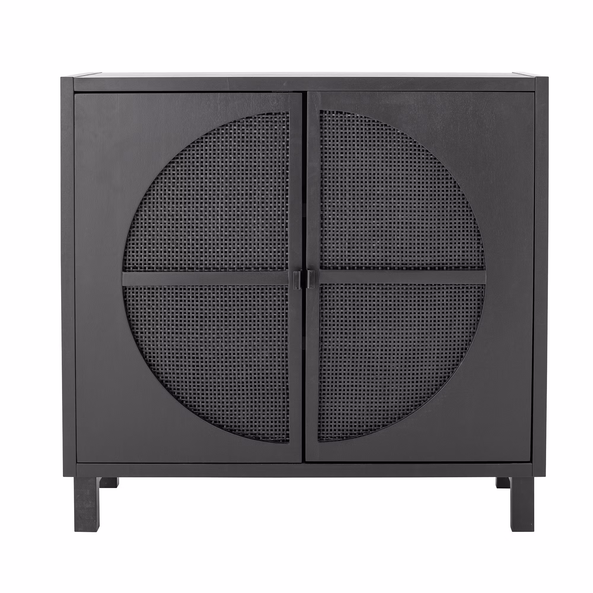 Rymlig trämöbel i svart, 100cm
