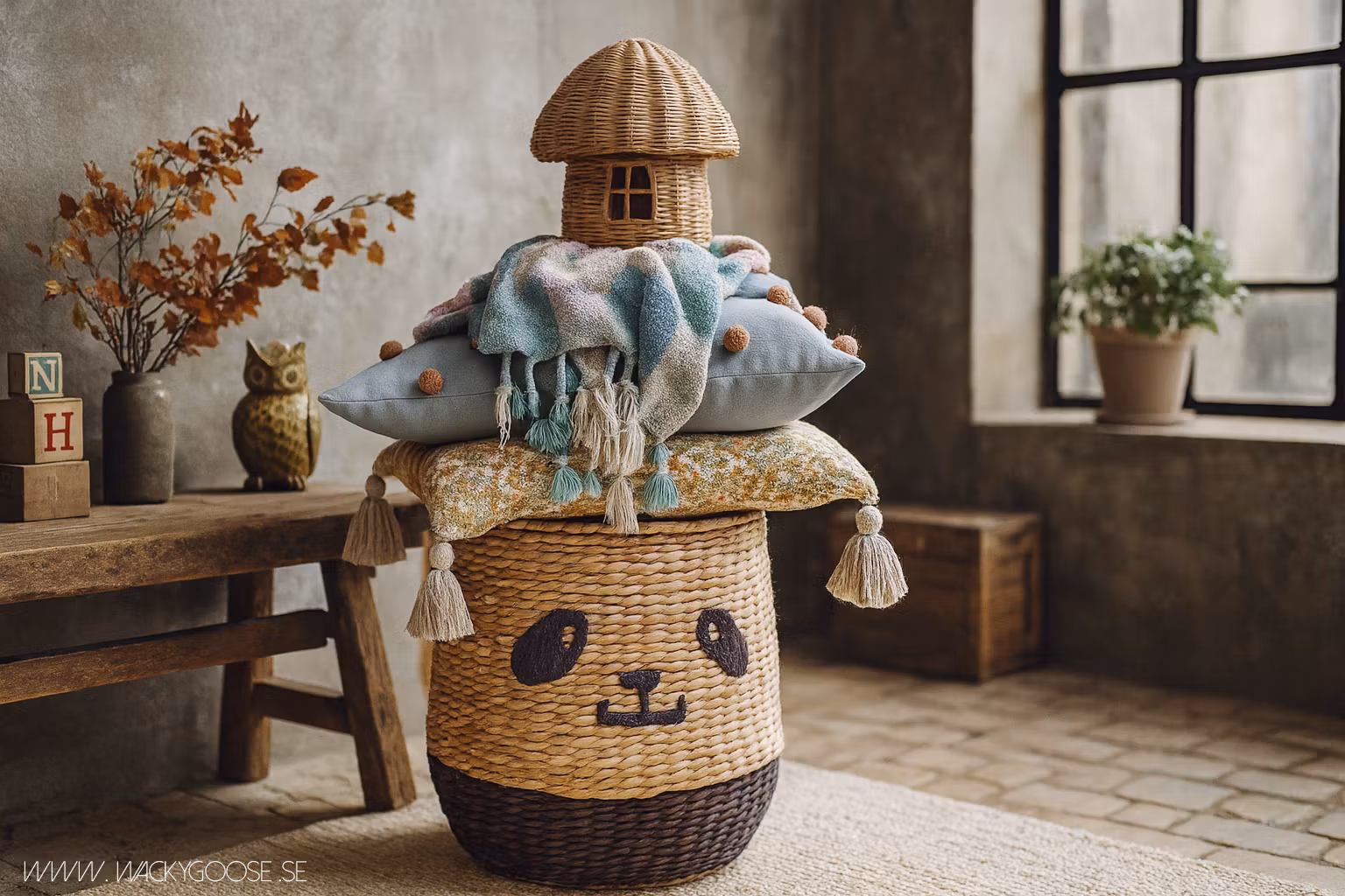 Kollektion MINI - Förvaringskorg PANDA