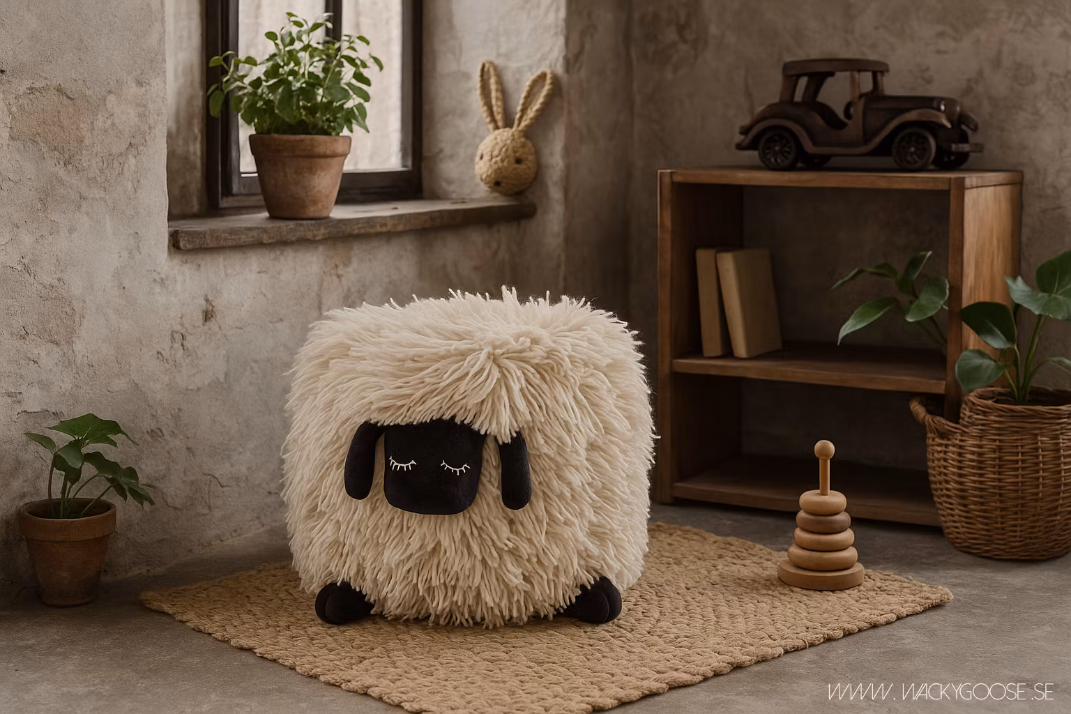 Kollektion MINI - Gosig Pall/Puff Får