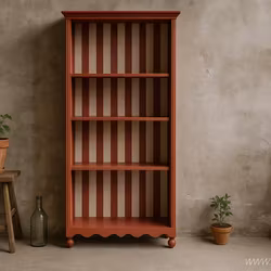 Lekfull hylla i rött, 151cm