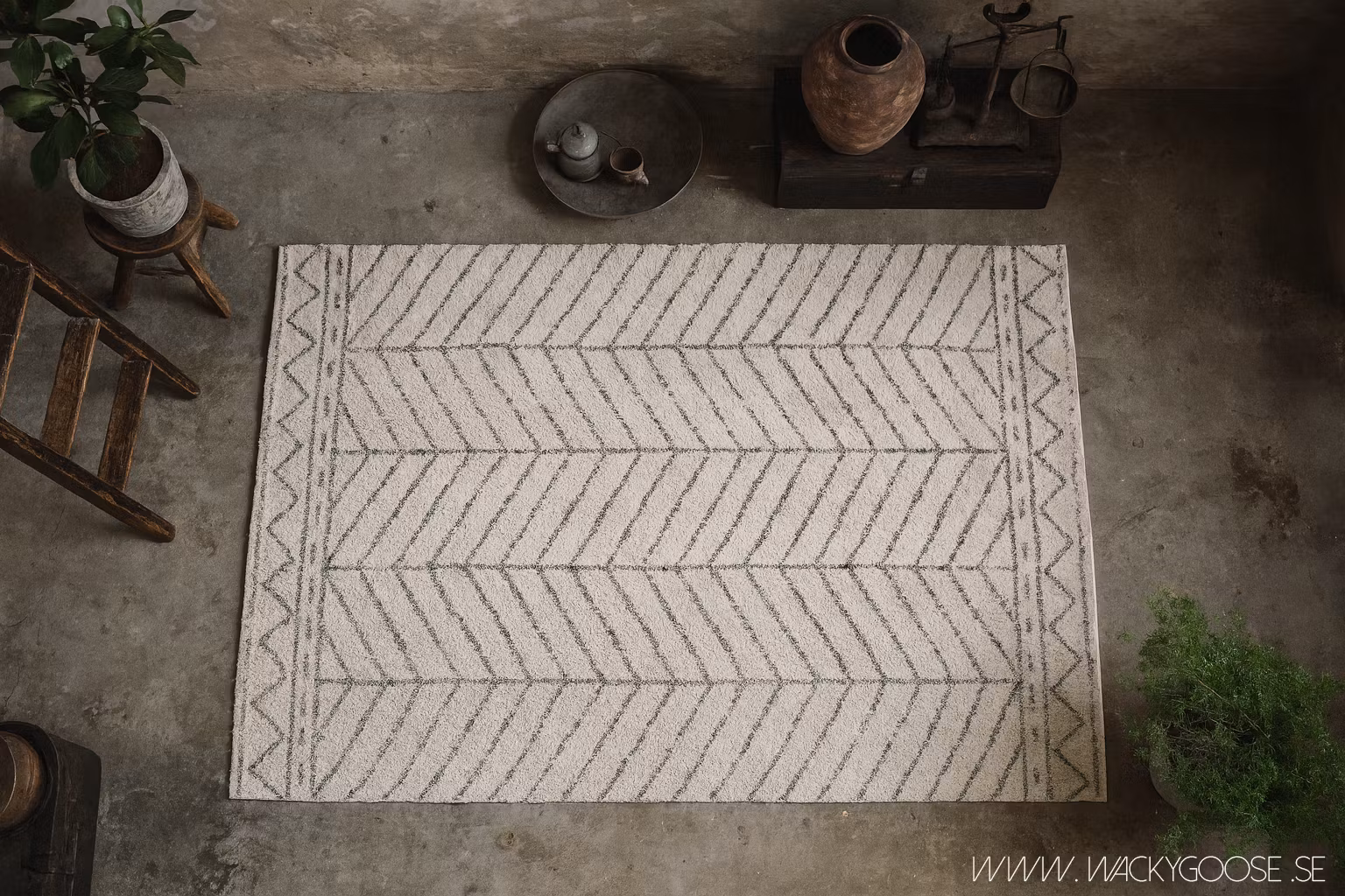 Tuftad matta i bomull, 300x200cm