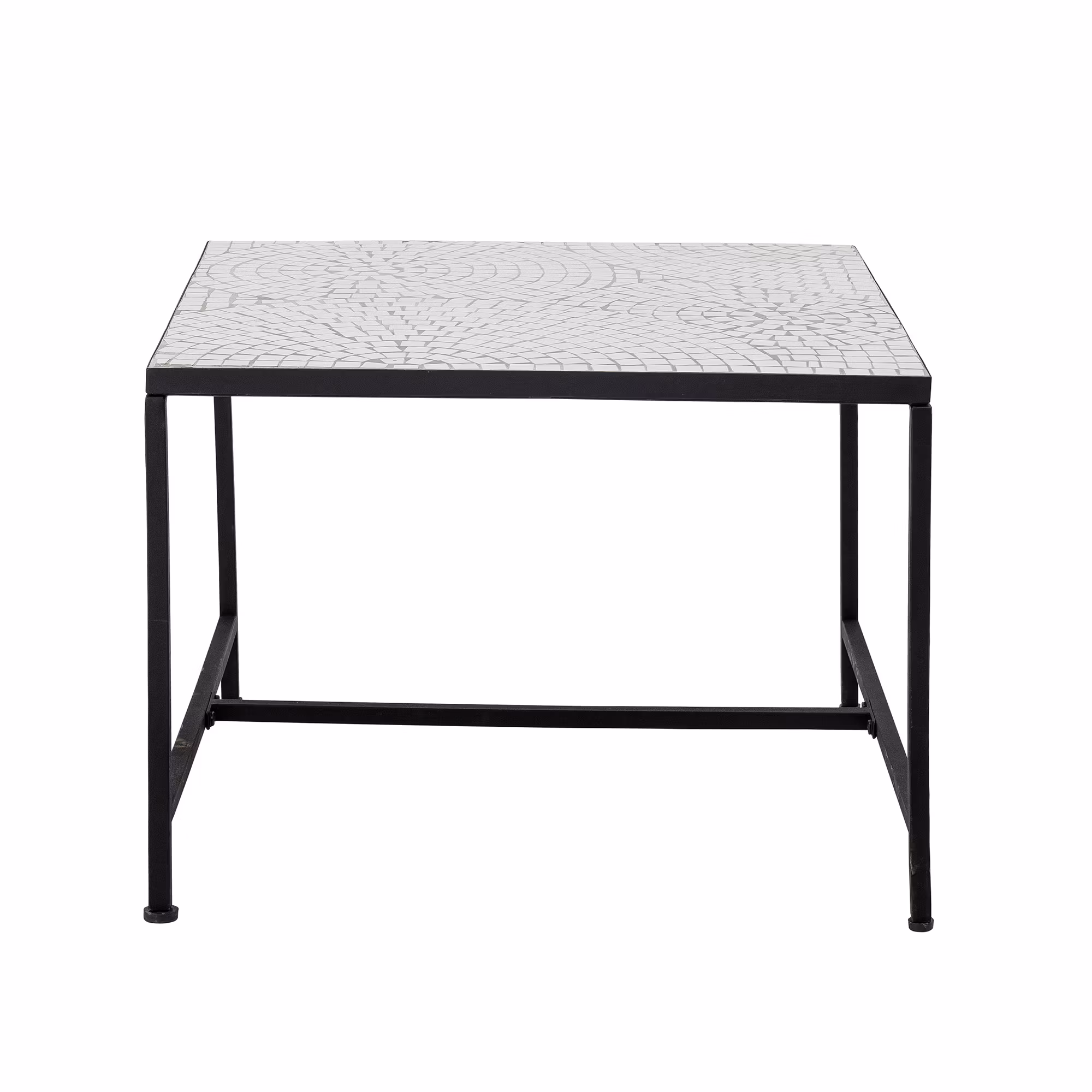 Soffbord i metall och keramik