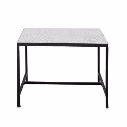 Soffbord i metall och keramik