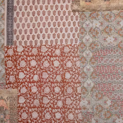 Matta i patchwork-design, 100% bomull, 215X150cm