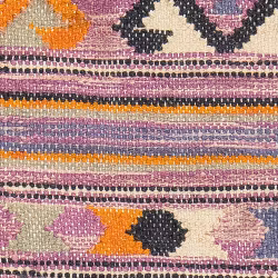 Mönstrad matta i lila, 100% bomull, 245X75cm