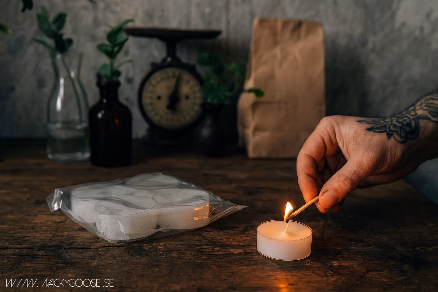 Maxi Värmeljus ~8,5 h, 4-pack, Vit