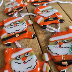 Handgjord glasfigur, TOMTE, Glasfusing