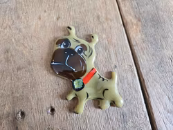 Magnet - Handgjord glasfigur, MOPS, Glasfusing