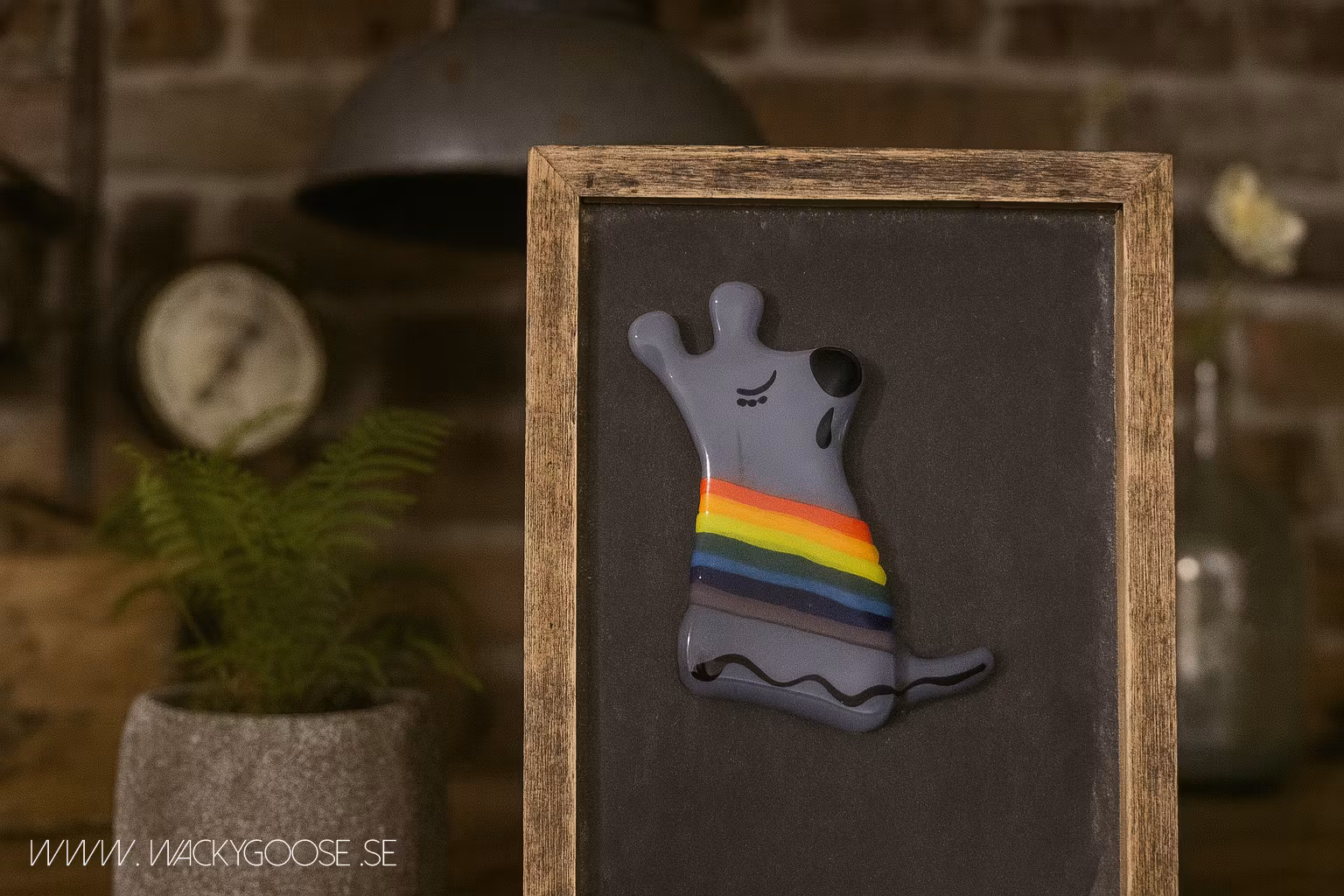 Magnet - Handgjord glasfigur, MUS, Glasfusing