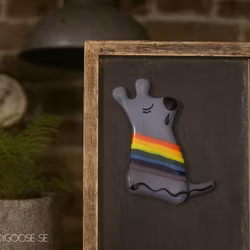 Magnet - Handgjord glasfigur, MUS, Glasfusing