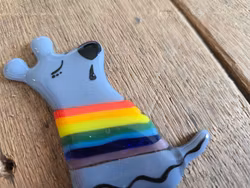 Magnet - Handgjord glasfigur, MUS, Glasfusing