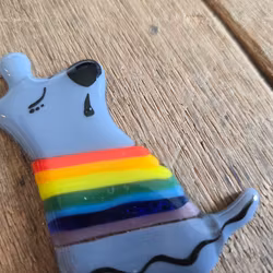 Magnet - Handgjord glasfigur, MUS, Glasfusing