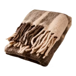 Filt i ull, 160x130cm, Brun/Beige/Grå