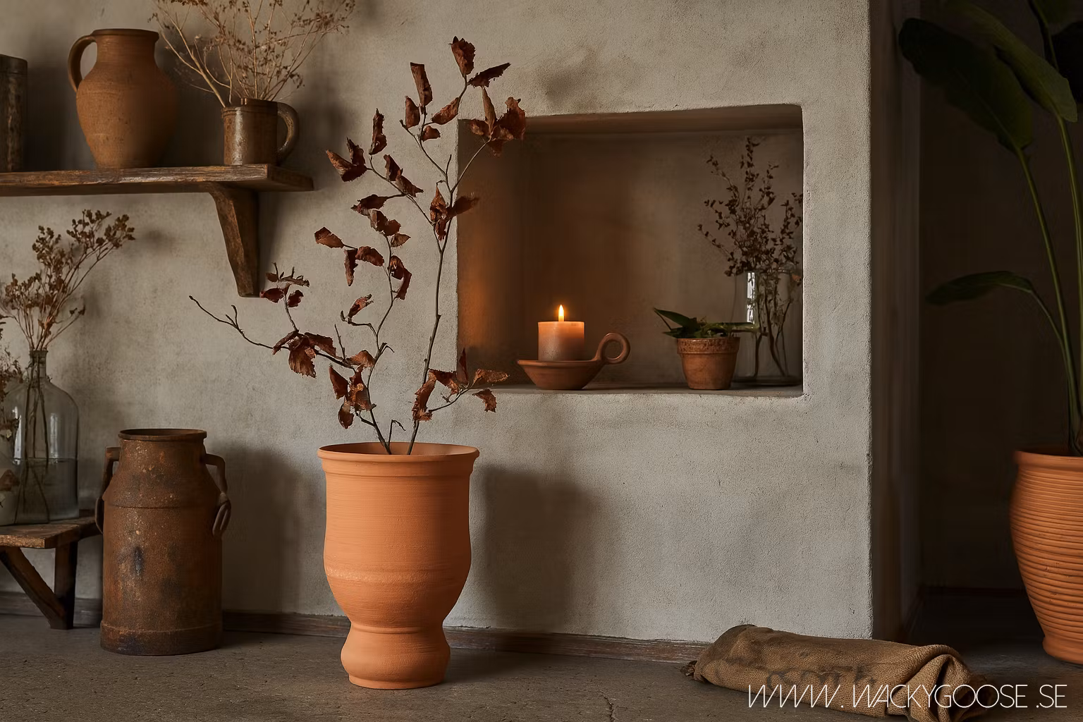 Handgjord Terrakotta kruka, 36cm