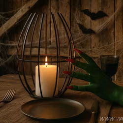 Ljushållare/Ljusbur i järn, Ø18cm
