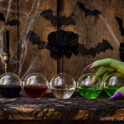 Munblåst vas med 5 bubblor